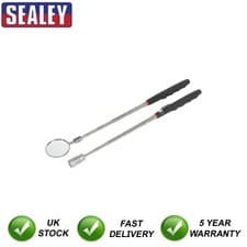 Image of Sealey Siegen Telescopic Magnetic LED Pick-Up Tool & Inspection Mirror Set 2pc