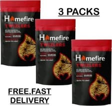 Image of 3x Homefire - Twizlers Natural Firelighters - 300g (900g TOTAL)