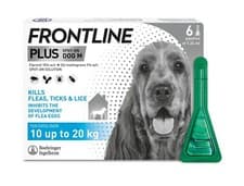 Image of FRONTLINE PLUS® Flea and Tick Treatment for Medium Dogs (10kg-20kg) 6 Pipettes