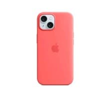 Image of Official Apple iPhone 15 Plus Case Silicone MagSafe Back Cover Guava MT163ZM/A