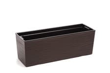 Image of Rectangle Plant Pot Textured Low Planter Modern Indoor Outdoor Garden Patio Balc
