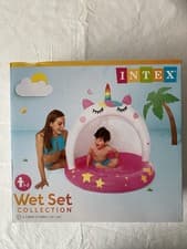 Image of Intex Caticorn Baby Pool - Inflatable Toddler Sunshade Pool (40" x 40") - New