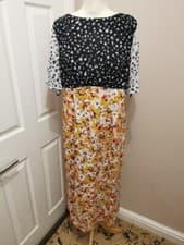 Image of Chi Chi London Curve Animal & Floral Multi Print Midi Dress - UK 16