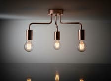 Image of Modern Ceiling Spotlight 3 Way rose gold Adjustable