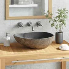 Image of Basin River Stone Oval 37-46 cm vidaXL
