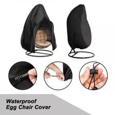 Image of WATERPROOF DOUBLE EGG CHAIR COVER HANGING SWING HAMMOCK RATTAN OUTDOOR FURNITURE