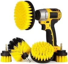Image of 5 x DRILL ATTACHMENT CLEANING BRUSH SET POWER SCRUB HOME CAR TILE BATHROOM NEW