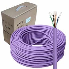 Image of 100M CAT6 CCA UTP Ethernet Network Cable LSOH LSZH CCA Outdoor - Purple