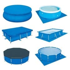 Image of Round Swimming Pool Cover for Intex Bestway Family Garden Paddling Pools Cover