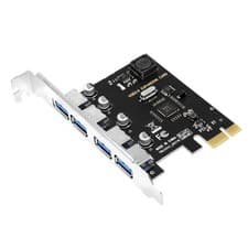 Image of 4 Port USB 3.0 PCI-E Expansion Card PCI Express PCIe USB 3.0 HUB Adapter9507