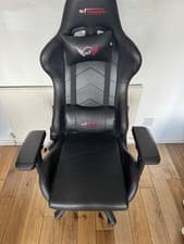 Image of GT OMEGA Pro Racing Gaming Office Chair Adjustable Height, Black and Red