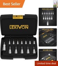 Image of Complete 13-Piece Torx Bit Set, T8-T60 - Superior S2 Alloy Steel & Chrome Finish