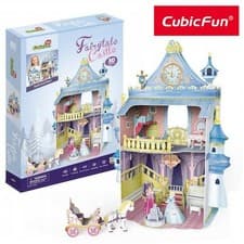 Image of 3D Fairytale Castle Dollhouse Puzzle - 81 Pieces, Ages 3+