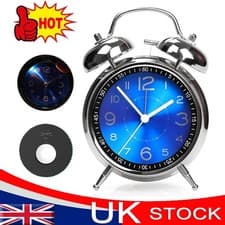 Image of Super Loud Double Bell Alarm Clock With Night Light Bedside Alarm Clock Decor