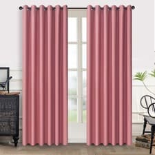Image of Blackout Eyelet Curtains Black Out Thermal Ring Top Ready Made Curtain Pair