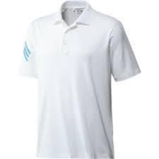 Image of ADIDAS PUREMOTION MEN'S CLIMALITE 3 STRIPES GOLF POLO SHIRT