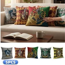 Image of Set of 5 Harry Potter Cushion Cover Pillow Cases Sofa Car Home Bedroom Decor
