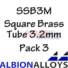 Image of Square Brass Tube ALBION ALLOYS Precision Metal Model Various Sizes SSBM SBM