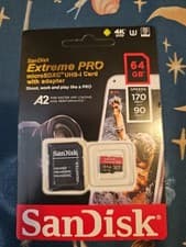 Image of SanDisk Extreme Pro 64GB Micro SD Card with Adapter
