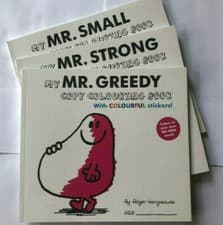 Image of Mr Greedy/Mr Strong/Mr Small 3 Mr Men Copy Colouring Activity Books & stickers