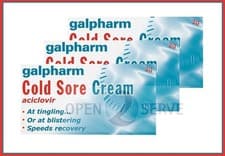 Image of 3x Galpharm Cold Sore Cream Treatment Tingling Lips & Face Speeds Recovery - 2g