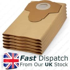 Image of 5 Bags for DRAPER 20515 Wet & Dry Vacuum Cleaner Strong Hoover Dust Bag