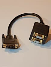 Image of StarTech 1ft 0.3m DVI-I Analog to 2x VGA Video Splitter / Adapter Cable - M/F