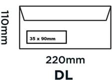 Image of WHITE ENVELOPES DL SELF SEAL PLAIN(NO WINDOW)& WITH WINDOW STRONG QUALITY LETTER