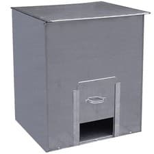 Image of Large Steel Metal Coal Bunker Heavy Duty Coal Fuel Storage 125KG - 5 BAG