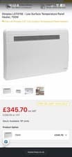 Image of Dimplex LST075E Electric Panel Heater 750W Low Surface Temperature