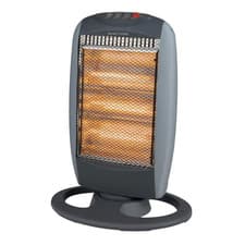 Image of Portable Halogen Heater Oscillating 3 Heat Settings 400, 800 1200W Grey 7196