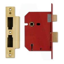 Image of Union 2201 5 Lever Sashlock 75mm/3" Mortice Door Polished Brass Keyed To Differ