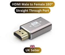 Image of 8K HDMI Cable 2.1 Gold Plated Right Angle & Extension Adapters 8K/60Hz 4K/120Hz