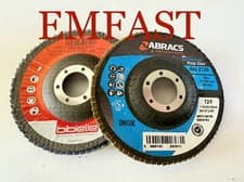 Image of 4 1/2 Flap Grinding Sanding Disc 36 40 60 80 120 Grit Angle Wheel 115mm 115