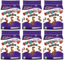 Image of 6 x Cadbury Curly Wurly Squirlies Chocolate Bag 110g Share Treat Gift