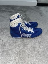 Image of Lonsdale Contender Lo Boxing Boots, Size 10, Black & White, excellent condition 