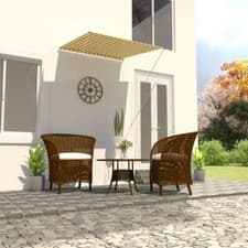 Image of vidaXL Retractable Awning Garden Sun Screen Canopy Outdoor Patio Multi Sizes