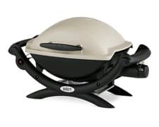 Image of Weber Q1000 Liquid Propane Grill, Titanium With Cart stand. see pics. NEW
