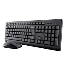 Image of Trust Primo Wireless Keyboard and Mouse Set QWERTY UK Layout Low Profile Keys