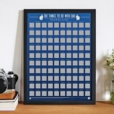 Image of Bucket List 100 Things To Do With Dad Scratch Off Poster Checklist Fathers Gift