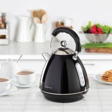 Image of Daewoo Kensington 1.7L 3kW Pyramid Kettle Cordless Rapid Boil Black Grey