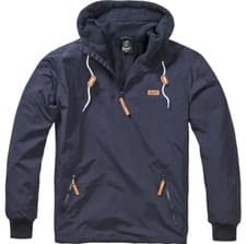 Image of Brandit Luke Windbreaker Warm Soft Shell Hooded Windproof Jacket Navy Size M