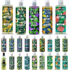 Image of Faith In Nature Shampoo, Conditioner & Body Wash / Shower Gel Range 400ml