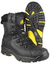Image of Amblers FS999 Metal Free Black Safety Boots Hi Leg Waterproof Boot Sizes 4 to 14
