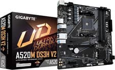 Image of A520M DS3H V2 Motherboard - Supports AMD Ryzen 5000 Series AM4 Cpus, up to 4733