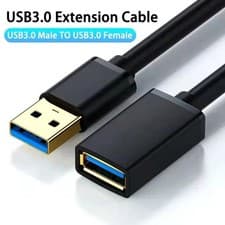Image of PRO USB 3.0 22AWG High Speed Cable EXTENSION Lead A Male to Female Socket 1m-3m