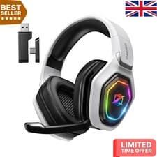 Image of Immersive Wireless Gaming Headset for PC & Consoles - 40Hr Battery, RGB Style