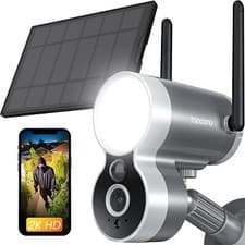 Image of Topcony Outdoor 2K Security Floodlight Camera Color Night Vision WiFi CCTV Cam