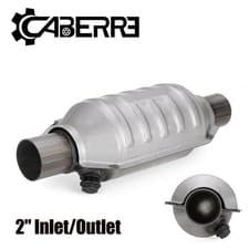 Image of 2" Universal High Flow Sports Cat Catalytic Converter 400 Cell Stainless Steel