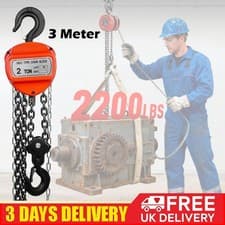 Image of Lifting Chain Hoist Block Tackle 2 Ton 3M (2000KG Pulley Manual Winch)